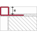 Quadratprofil Kunststoff matt 250cm 9mm brilliantweiß