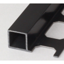 Quadratprofil Kunststoff matt 250cm 9mm schwarz