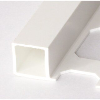 Quadratprofil Kunststoff matt 250cm 11mm brilliantweiß
