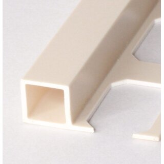 Fliesenschiene Quadratprofil Kunststoff matt 250cm 11mm altweiß
