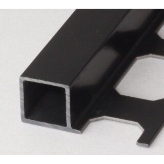 Fliesenschiene Quadratprofil Kunststoff matt 250cm 11mm schwarz