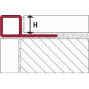 Fliesenschiene Quadratprofil Kunststoff matt 250cm 11mm schwarz