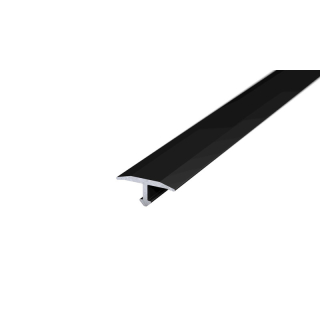 Trenn- und Abdeckprofil Alu pulverbeschichtet schwarz matt 14mm 250cm