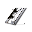 Quadratprofil Edelstahl Chromoptik 250cm 12,5mm