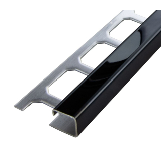 Quadratprofil Edelstahl schwarz glänzend 250cm 8mm