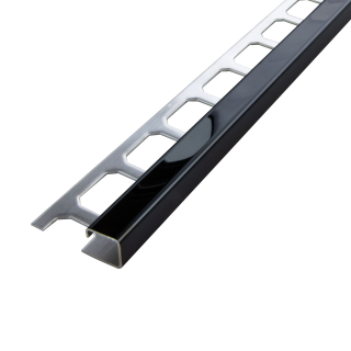 Quadratprofil Edelstahl schwarz glnzend 250cm 12,5mm