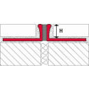Dehnfugenprofil Alu mit EPDM Einlage schwarz 250cm 10mm