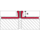 Dehnfugenprofil Alu mit EPDM Einlage schwarz 250cm 11mm