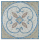 Landhaus Marmor Rosone, blau, beige braun Töne 60x60cm