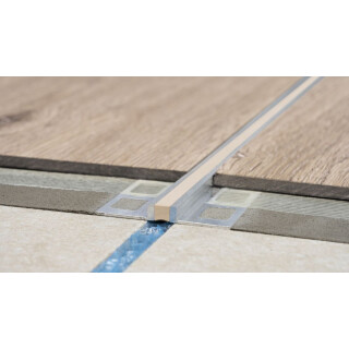 Aluminium Dehnfugenprofil mit Silikon-Fuge schwarz 300cm 4,5mm