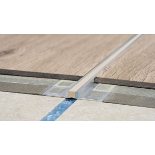 Aluminium Dehnfugenprofil mit Silikon-Fuge silbergrau 300cm 4,5mm