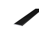 Extraflaches Übergangsprofil Alu Breite 40mm pulverbeschichtet schwarz 89cm selbstklebend