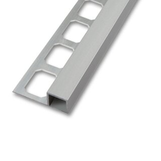 Fliesenschiene Quadratprofil Alu silber eloxiert matt 8mm 250cm