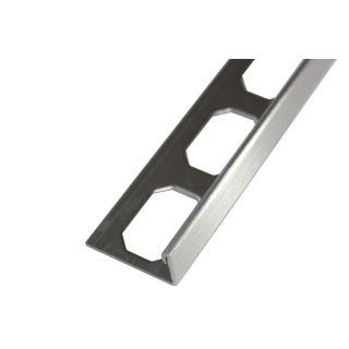 Fliesenschiene Winkelprofil Edelstahl gebürstet 250cm 11mm MatSt. 0,8 mm