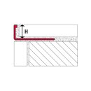 Winkelabschlussprofil Alu pulverbeschichtet 250cm weiss 8mm