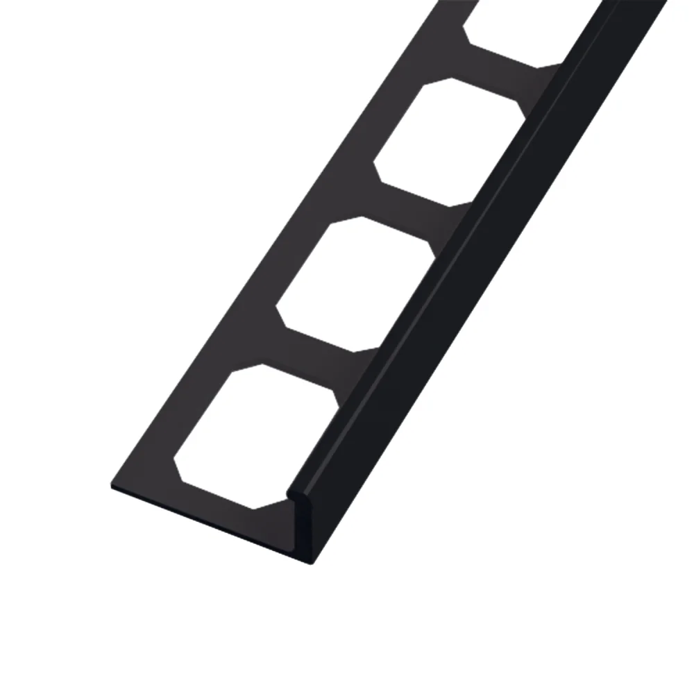 Schwarzes Winkelprofil Aluminium matt Fliesenabschlussprofil