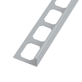 Winkelabschlussprofil Alu pulverbeschichtet 250cm silbergrau 10mm