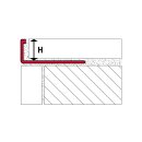 Winkelabschlussprofil Alu Struktur 250cm grau metallic  11mm