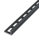 Winkelabschlussprofil Alu Struktur 250cm anthrazit metallic 12,5mm