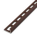 Winkelabschlussprofil Alu Struktur 250cm terra braun