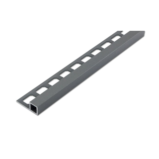 Quadratprofil Alu Struktur 250cm grau metallic 12,5mm