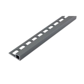 Quadratprofil Alu Struktur 250cm grau metallic 11mm