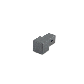 Quadrat Eckstück Alu Struktur grau metallic