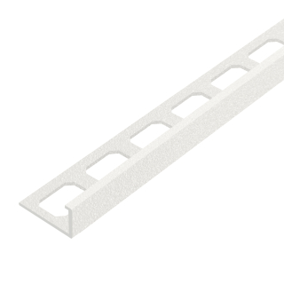 Winkelabschlussprofil Alu Struktur 250cm weiß brillant