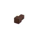 Quadrat Eckstück Alu Struktur terrabraun 10mm