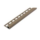 Quadratprofil Alu Struktur 250cm quarz 12,5mm