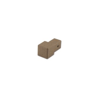 Quadrat Eckstück Alu Struktur quarz 11mm