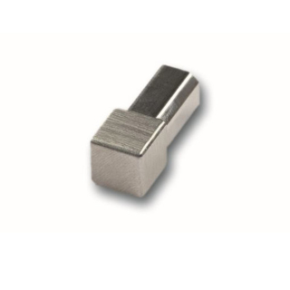 Quadrat Eckstück Edelstahl IMITAT gebürstet 10mm