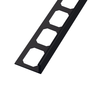 Winkelabschlussprofil Alu pulverbeschichtet 250cm schwarz matt 11mm