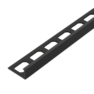 Winkelabschlussprofil Alu Struktur 250cm schwarz