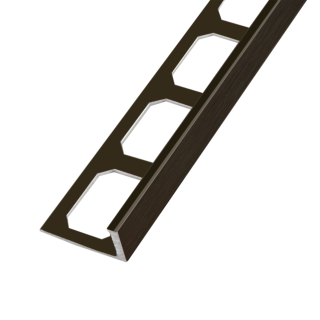 Winkelabschlussprofil Alu bronze eloxiert gebürstet 250cm 12,5mm