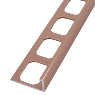 Winkelabschlussprofil Alu kupfer glanzeloxiert gebürstet 250cm 12,5mm