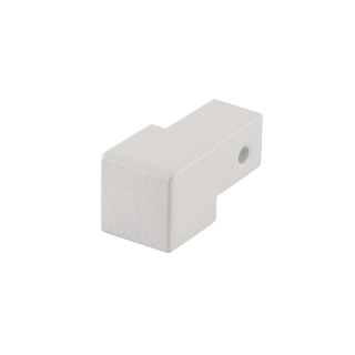 Quadrat Eckstück Alu Struktur arctic 10mm