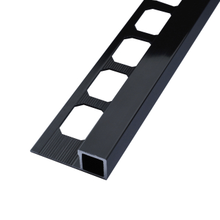 Quadratprofil Alu schwarz hochglanzeloxiert 250cm