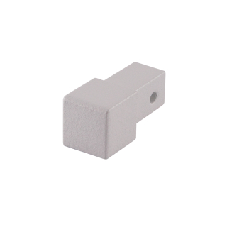 Quadrat Eckstück Alu Struktur kreide 10mm