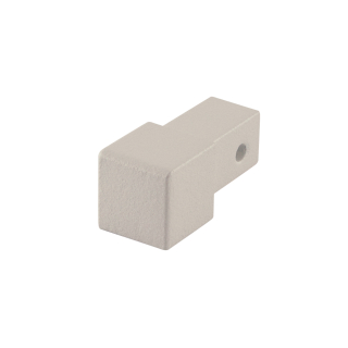 Quadrat Eckstück Alu Struktur creme 8mm