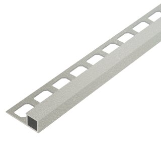 Quadratprofil Alu Struktur 250cm silbergrau brillant 12,5mm