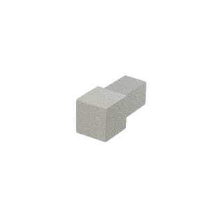 Quadrat Eckstück Alu Struktur silbergrau brillant