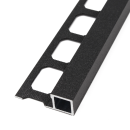 Quadratprofil Alu Struktur 250cm schwarz brillant