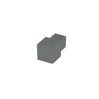Quadrat Eckstück Alu pulverbeschichtet aschgrau 11mm