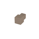 Quadrat Eckstück Alu pulverbeschichtet caramel