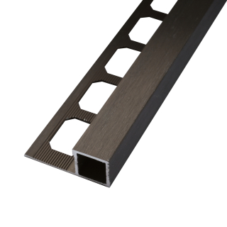 Quadratprofil Alu bronze eloxiert gebürstet 250cm
