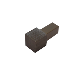 Quadrat Eckstück Alu bronze eloxiert gebürstet 12,5mm