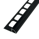 Rundprofil Alu schwarz hochglanzeloxiert gebürstet...