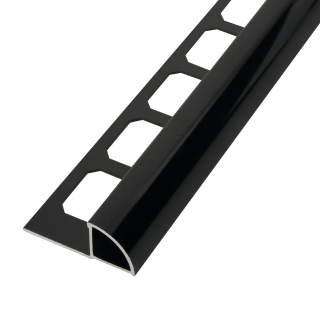 Rundprofil Alu schwarz hochglanzeloxiert 250cm
