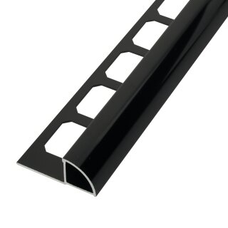 Rundprofil Alu schwarz hochglanzeloxiert 250cm 10mm